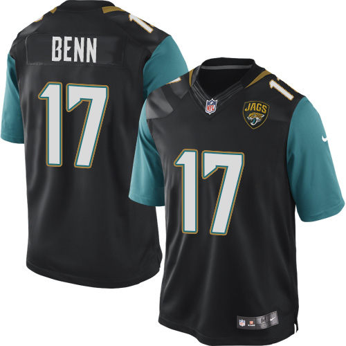 Men's Limited Arrelious Benn Nike Jersey Black Alternate - #17 NFL Jacksonville Jaguars